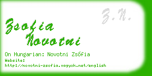 zsofia novotni business card